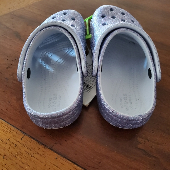 Classic Glitter Crocs Little Girls Size C10 NEW - Picture 2 of 5